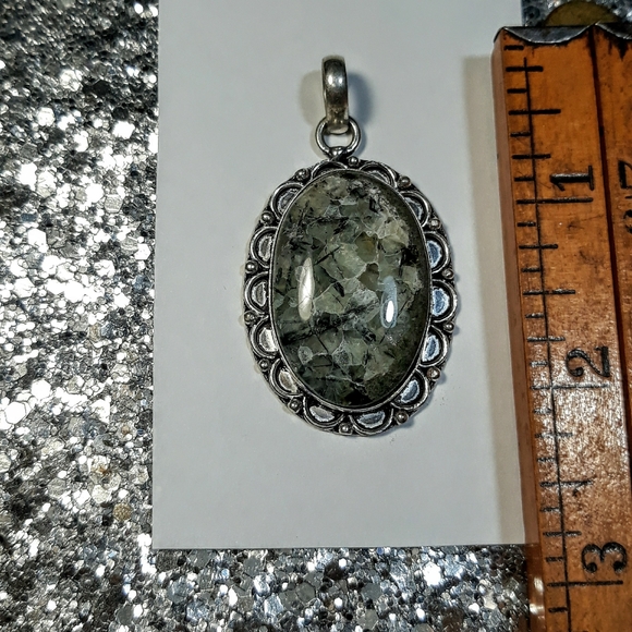 Dentritc Agate cabochon - Picture 7 of 7